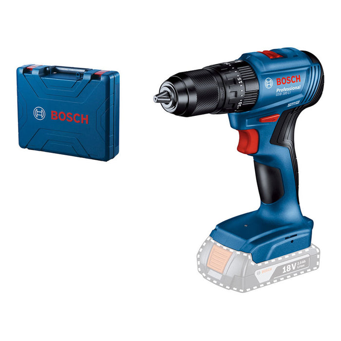 АКУМУЛАТОРНА БЕЗЧЕТКОВА УДАРНА БОРМАШИНА BOSCH PROFESSIONAL GSB 185 18 V, 50.00 nm, БЕЗ БАТЕРИЯ И ЗАРЯДНО, КУФАР