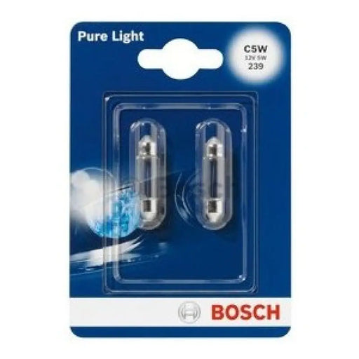 BOSCH PURE LIGHT C5W 4000K 5W 12V CARTON BLISTER X2 PCS