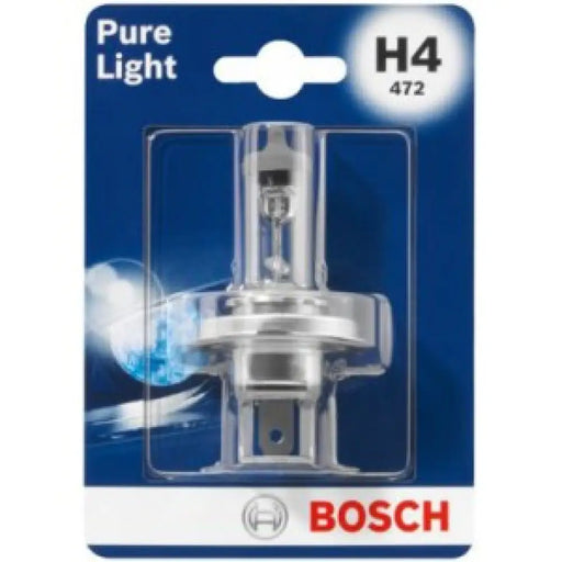 BOSCH PURE LIGHT H4 4000K 55W 12V CARTON BLISTER 1 PCS