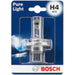 BOSCH PURE LIGHT H4 4000K 55W 12V CARTON BLISTER 1 PCS