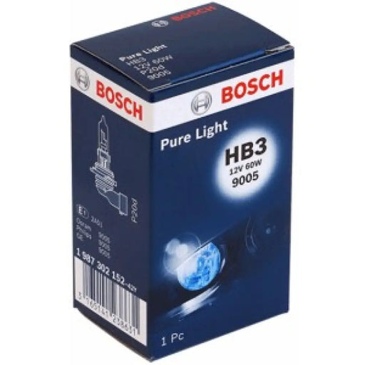 BOSCH PURE LIGHT HB3 4000K 60W 12V CARTON BOX X1 PCS