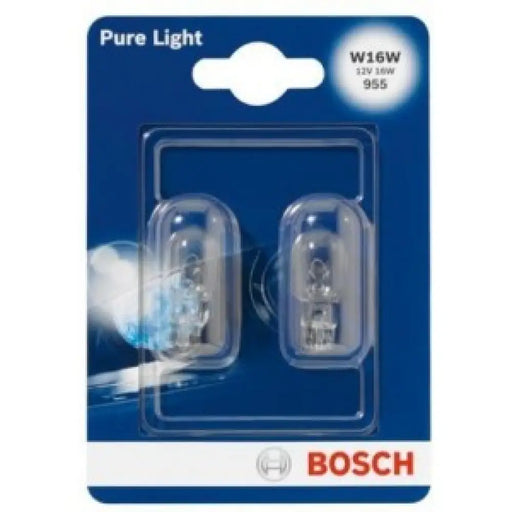 BOSCH PURE LIGHT W161W 4000K 16W 12V CARTON BLISTER X2 PCS
