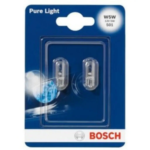 BOSCH PURE LIGHT W5W 4000K 5W 12V CARTON BLISTER X2 PCS