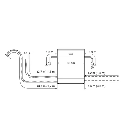 Bosch SMS25AI07E Свободностояща съдомиялна 12 комплекта E