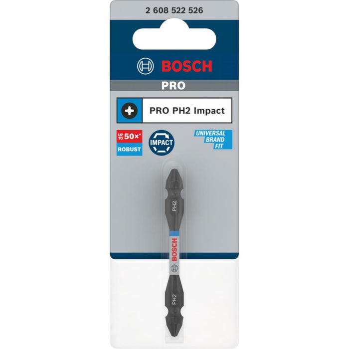 БИТ УДАРЕН ДВУСТРАНЕН PH2 65MM BOSCH