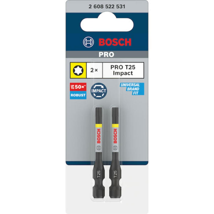КОМПЛЕКТ УДАРНИ БИТОВЕ T25 2БР BOSCH