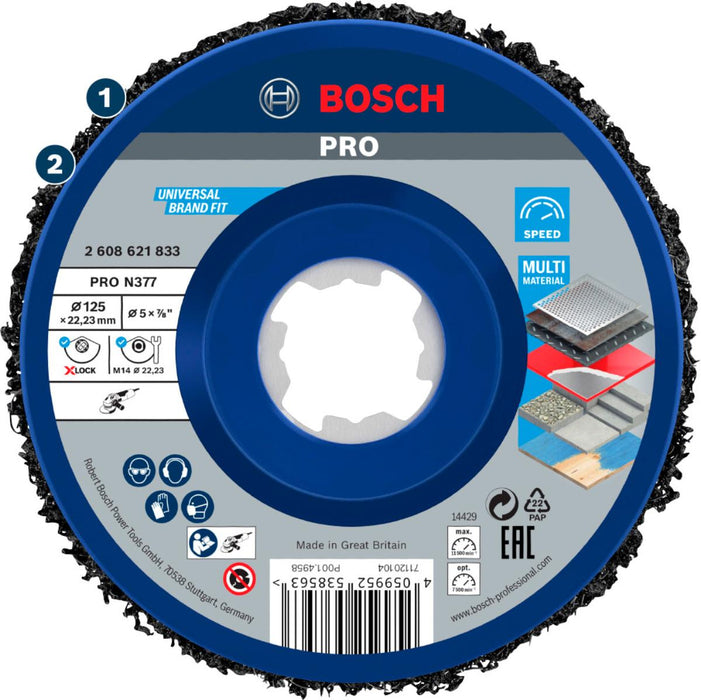 ДИСК ПОЧИСТВАЩ Ф125ММ X-LOCK BOSCH