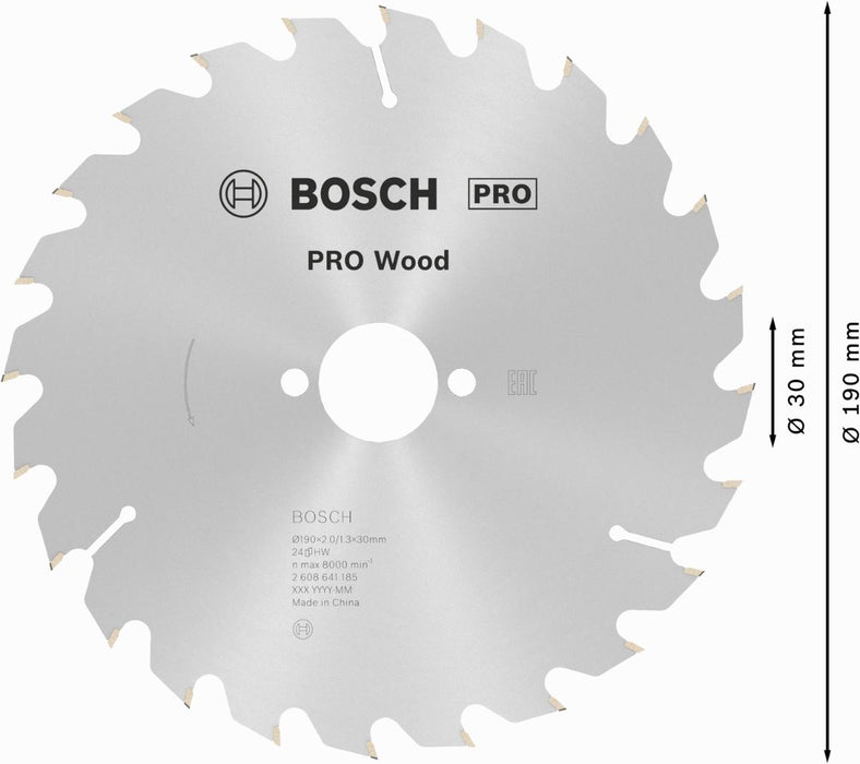 ДИСК ЗА ЦИРКУЛЯР ЗА ДЪРВО 190MM BOSCH