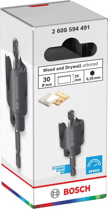 BOSCH БОРКОРОНА WOOD & DRYWALL 30MM
