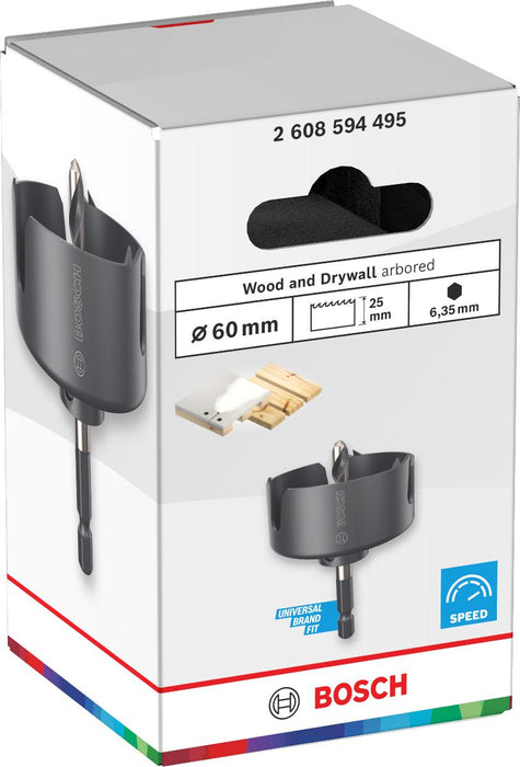 BOSCH БОРКОРОНА WOOD & DRYWALL 60MM