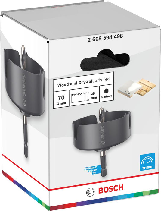 BOSCH БОРКОРОНА WOOD & DRYWALL 70MM