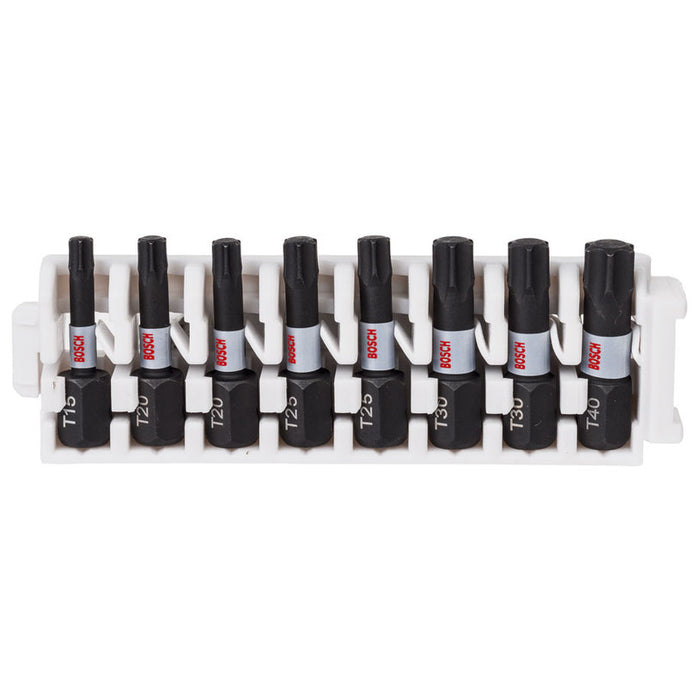 УДАРНИ БИТОВЕ T15-T40 8 БРОЯ 25 MM BOSCH IMPACT CONTROL