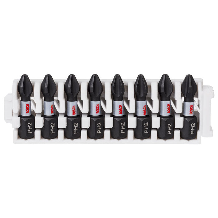УДАРЕН КОМПЛЕКТ НАКРАЙНИЦИ PH2 8 БРОЯ 25 ММ BOSCH IMPACT CONTROL