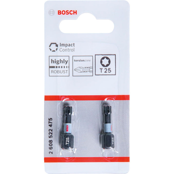 УДАРНИ БИТОВЕ T25 2 БРОЯ 25 ММ BOSCH IMPACT CONTROL