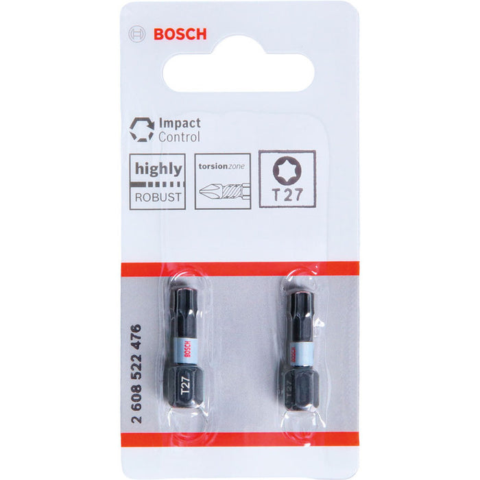 УДАРНИ БИТОВЕ T27 2 БРОЯ 25 ММ BOSCH IMPACT CONTROL
