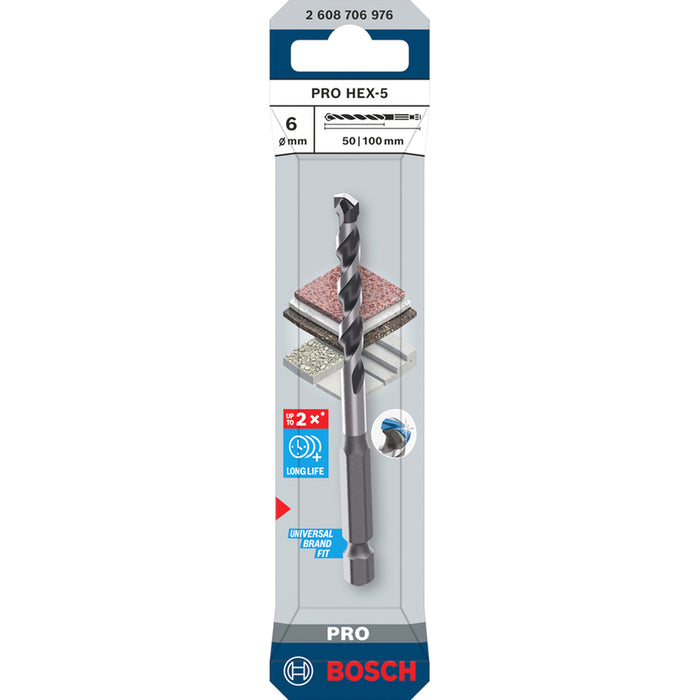 СВРЕДЛО ЗА МЕТАЛ HEX-5 BOSCH 6x50x100