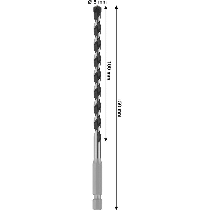 СВРЕДЛО ЗА МЕТАЛ HEX-5 BOSCH 6x100x150