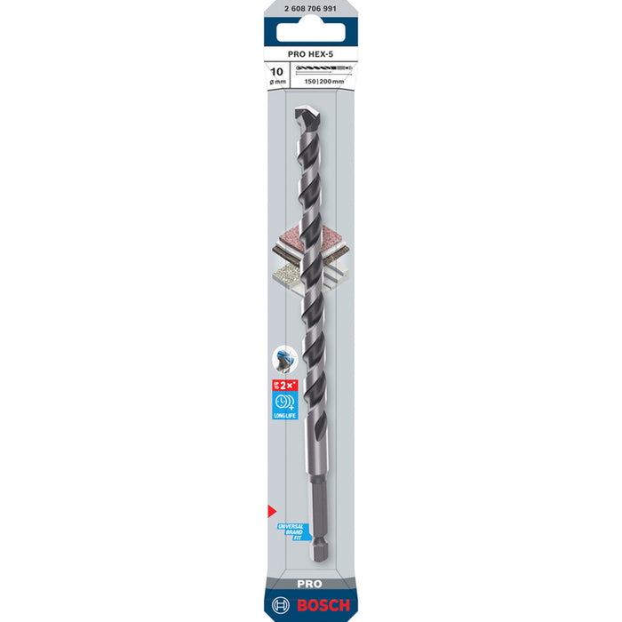 СВРЕДЛО ЗА МЕТАЛ HEX-5 BOSCH 10x150x200