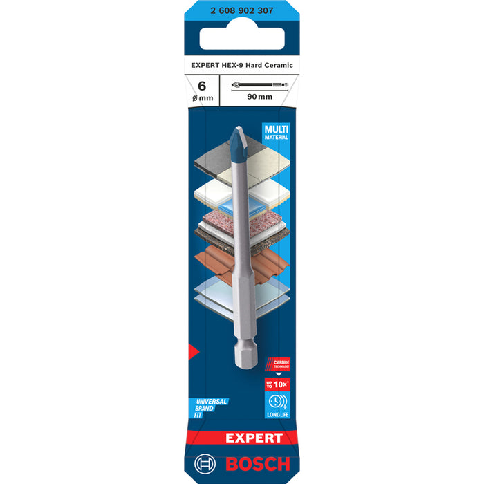УНИВЕРСАЛНО СВРЕДЛО HEX-9 HARD CERAMIC BOSCH 6x90