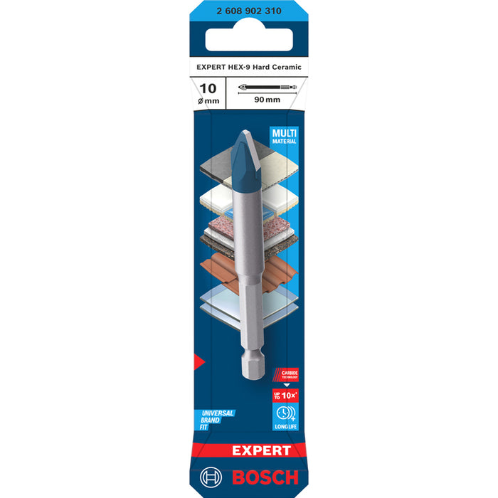 УНИВЕРСАЛНО СВРЕДЛО HEX-9 HARD CERAMIC BOSCH 10x90