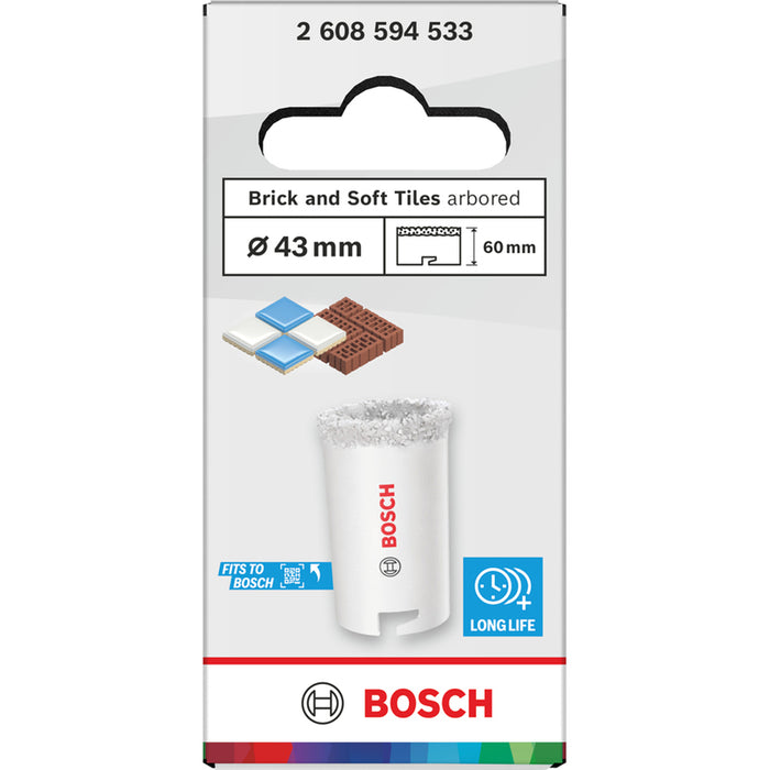 БОРКОРОНА 43 MM BOSCH BRICK & SOFT TILE
