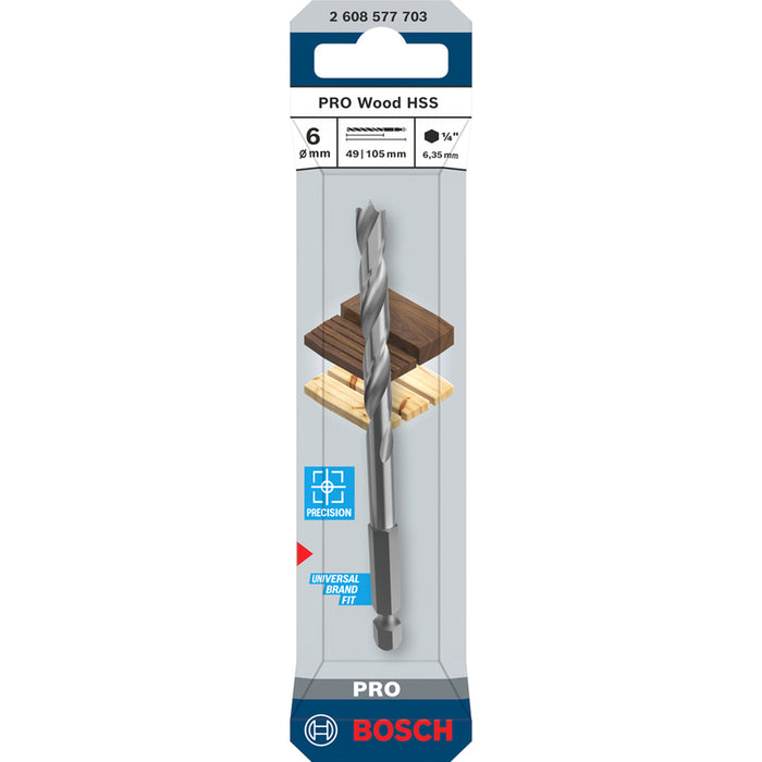 СВРЕДЛО ЗА ДЪРВО BOSCH HEX 6x106