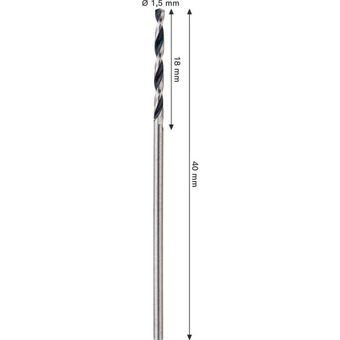 СВРЕДЛО ЗА МЕТАЛ 2 БРОЯ BOSCH HSS 1.5x18x40