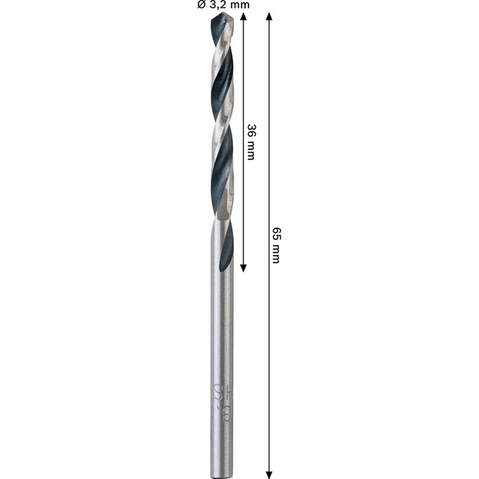 СВРЕДЛО ЗА МЕТАЛ 2 БРОЯ BOSCH HSS 3.2x36x65