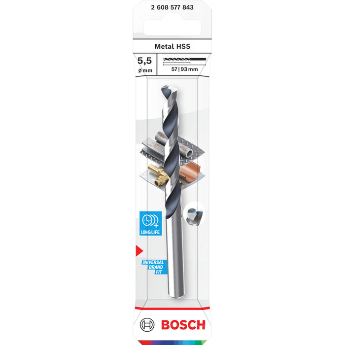 СВРЕДЛО ЗА МЕТАЛ BOSCH HSS 5.5x57x93