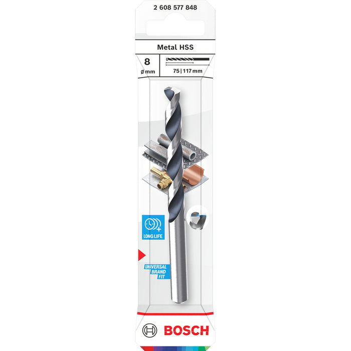 СВРЕДЛО ЗА МЕТАЛ BOSCH HSS 8x75x117