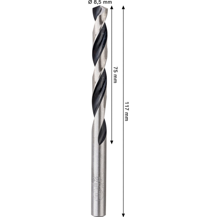 СВРЕДЛО ЗА МЕТАЛ BOSCH HSS 8.5x75x117