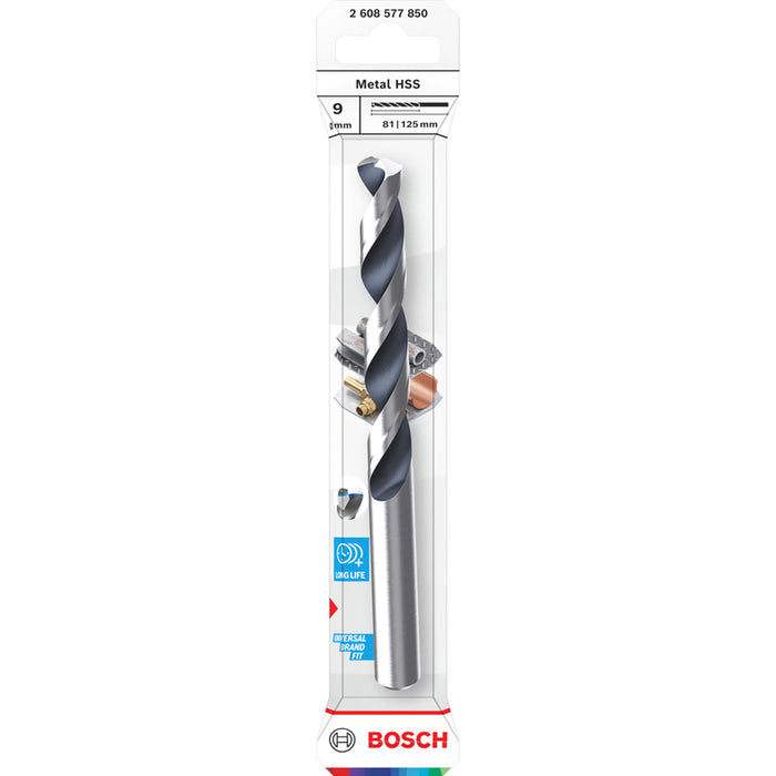 СВРЕДЛО ЗА МЕТАЛ BOSCH HSS 9x81x125