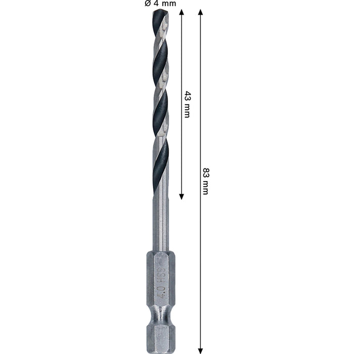 СВРЕДЛО ЗА МЕТАЛ BOSCH HSS HEX 4x42x83