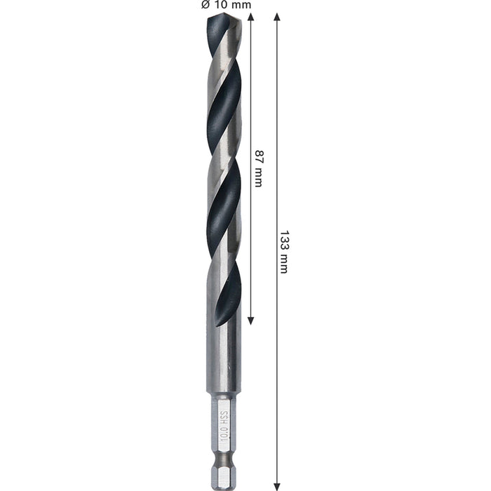 СВРЕДЛО ЗА МЕТАЛ BOSCH HSS HEX 10x87x133