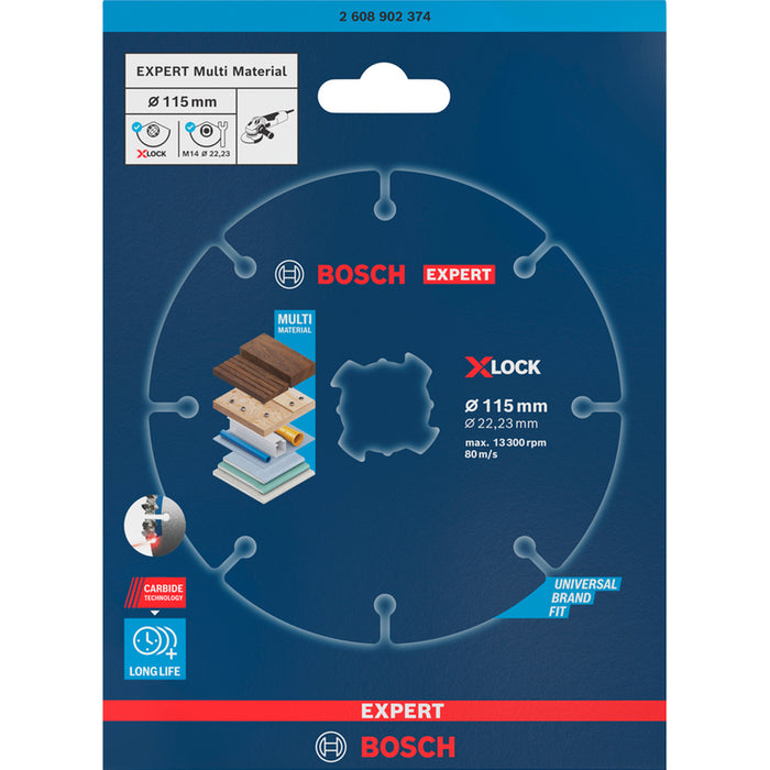 КАРБИДЕН ДИСК ЗА РЯЗАНЕ 115 ММ BOSCH MULTI WHEEL X-LOCK