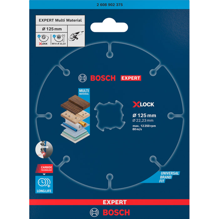 КАРБИДЕН ДИСК ЗА РЯЗАНЕ 125 ММ BOSCH MULTI WHEEL X-LOCK
