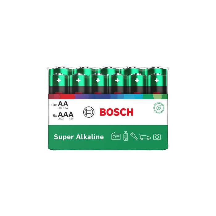 БАТЕРИИ AA 10 И AAA 6 БРОЯ BOSCH SUPER ALKALINE LR610LR036SAF/0