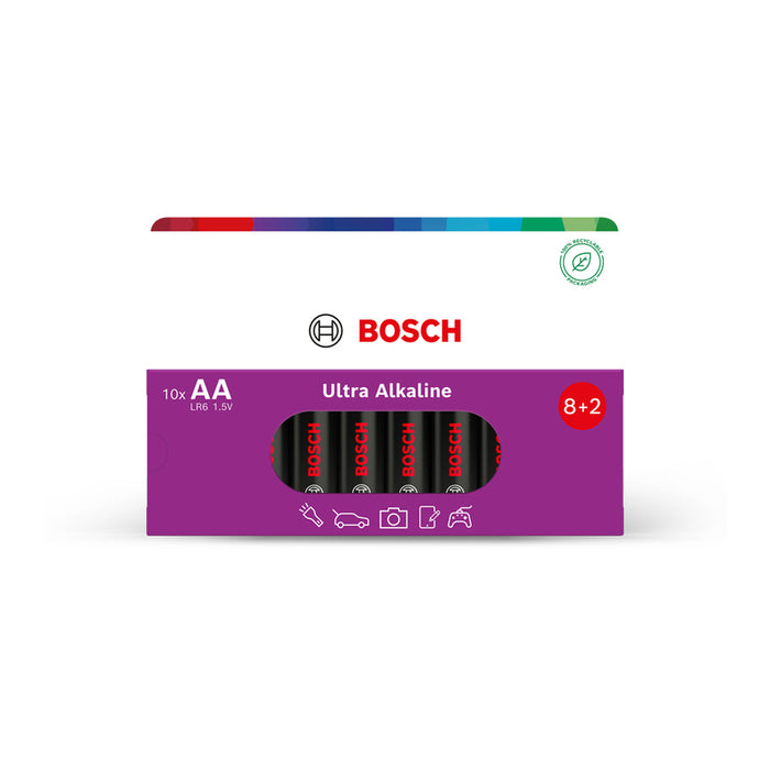 БАТЕРИИ AA 10 БРОЯ BOSCH ULTRA ALKALINE LR6UA10B/00