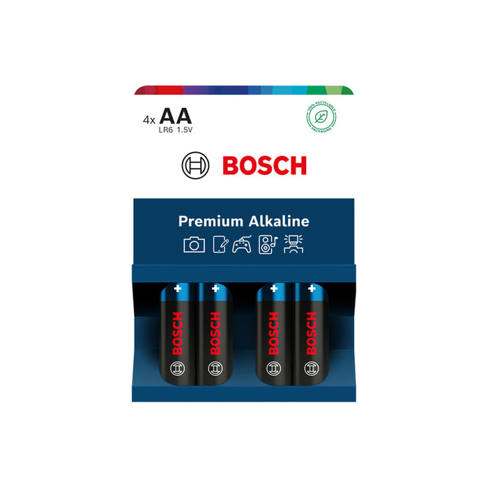 БАТЕРИИ AA 4 БРОЯ BOSCH PREMIUM ALKALINE LR6PA4B/00