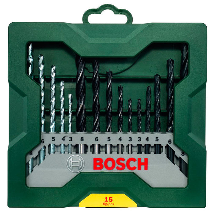 КОМПЛЕКТ СВРЕДЛА ЗА МЕТАЛ, ДЪРВО И БЕТОН BOSCH 15 БРОЯ