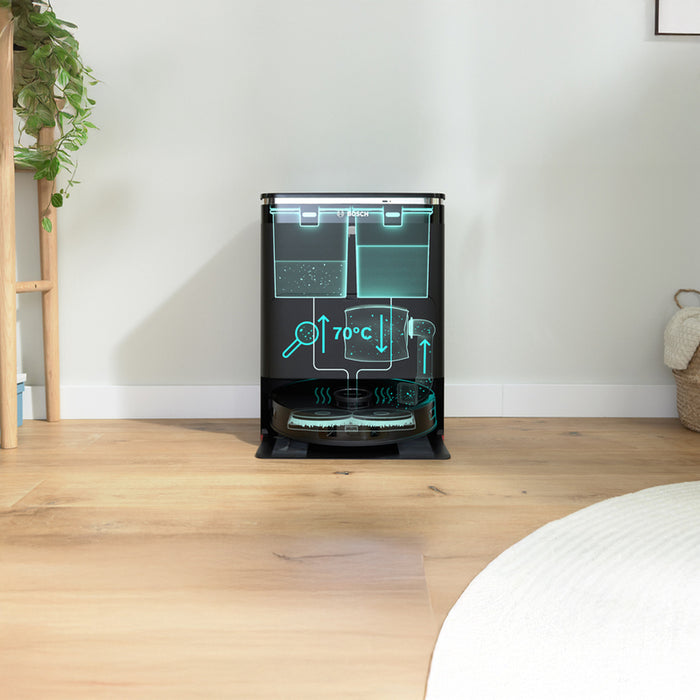 Прахосмукачка робот BOSCH BCRDW3BAB ПОЧИСТВАНЕ С МОП, WI-FI УПРАВЛЕНИЕ, КАРТОГРАФИРАНЕ