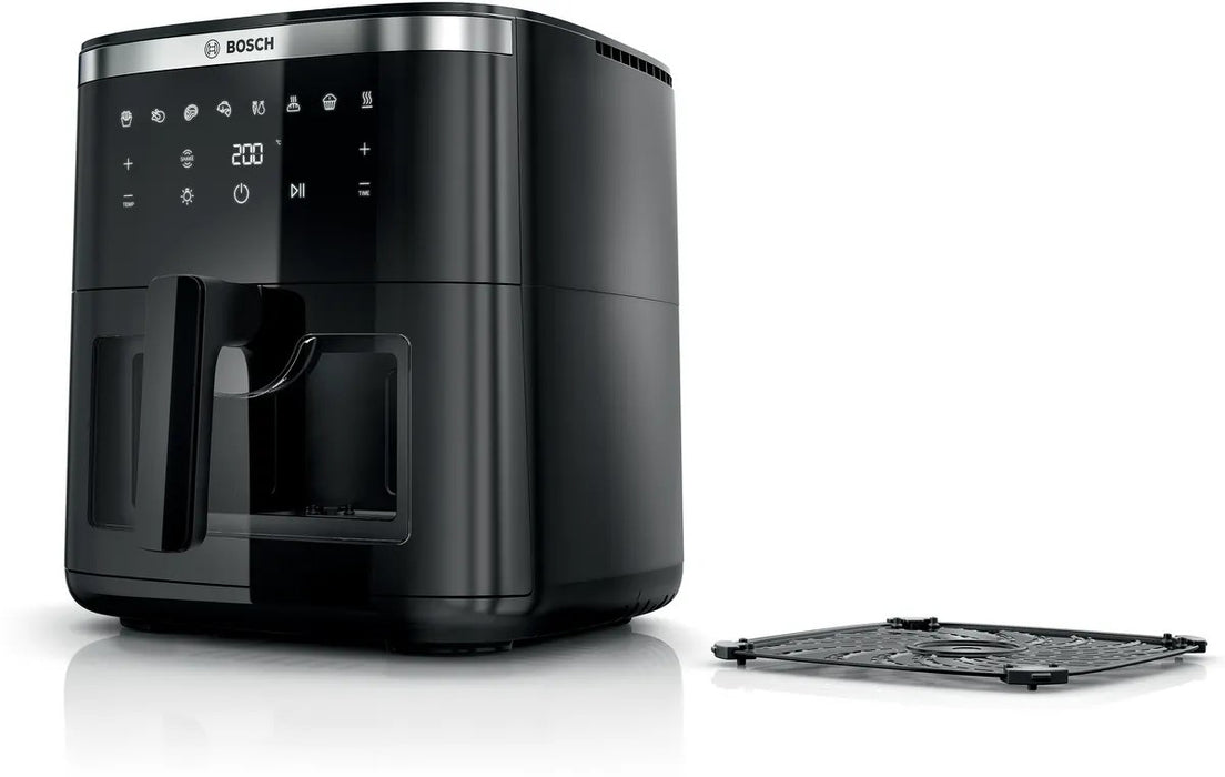 Фритюрник Bosch Serie 6 MAFS2671B, единичен, 7.2 л, самостоятелен, 1800 W, фритюрник с горещ въздух, черен