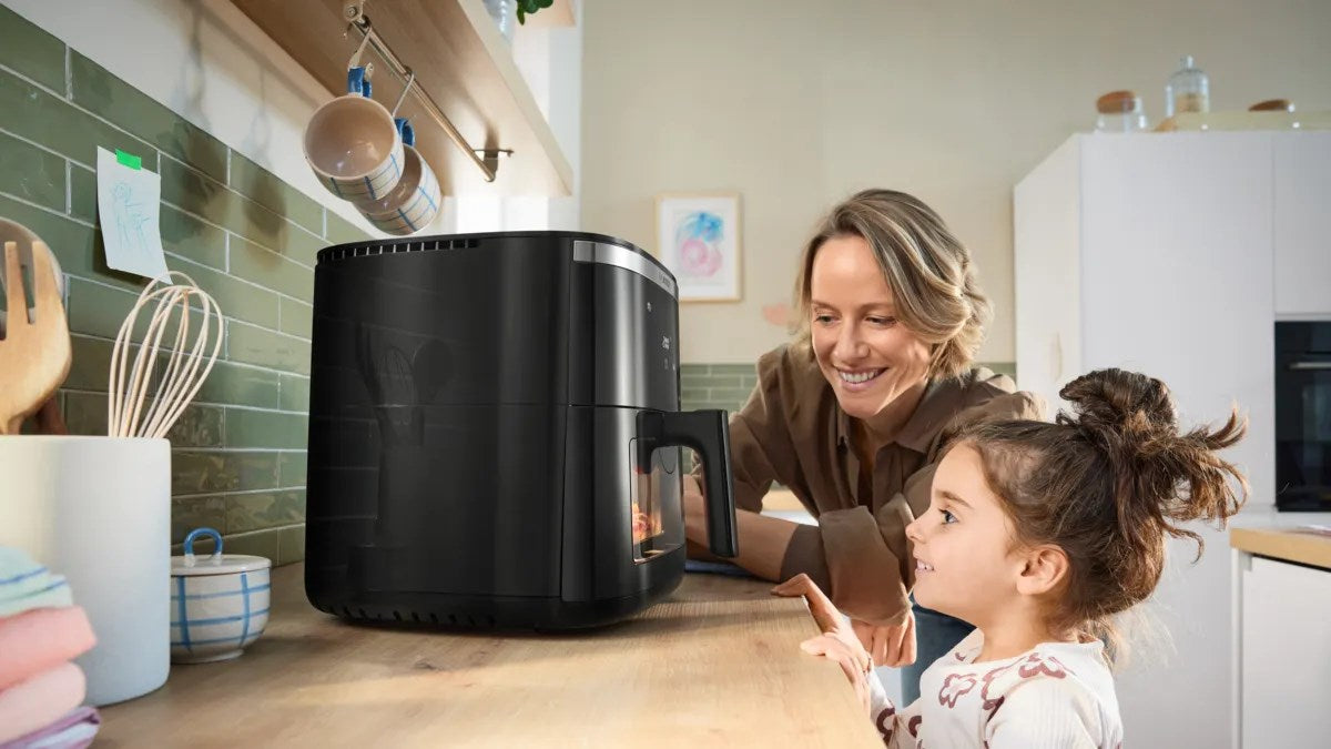 Фритюрник Bosch Serie 6 MAFS2671B, единичен, 7.2 л, самостоятелен, 1800 W, фритюрник с горещ въздух, черен