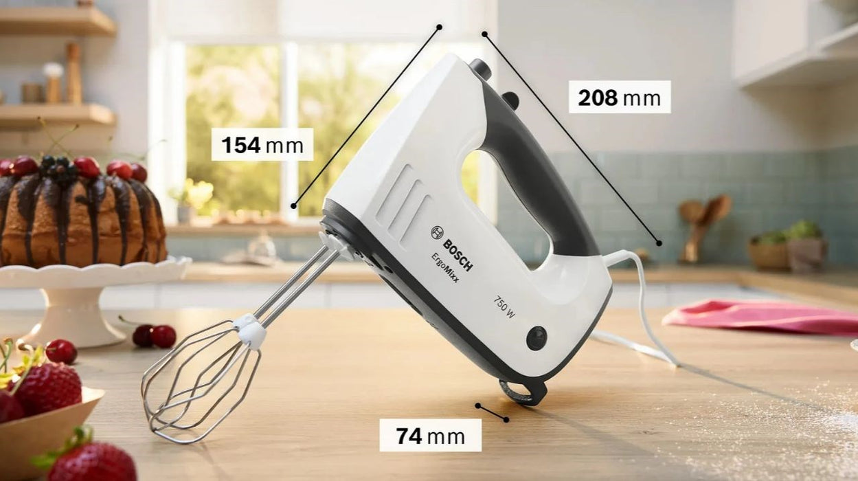 Bosch MFQ37400 mixer Hand mixer 750 W Grey, White