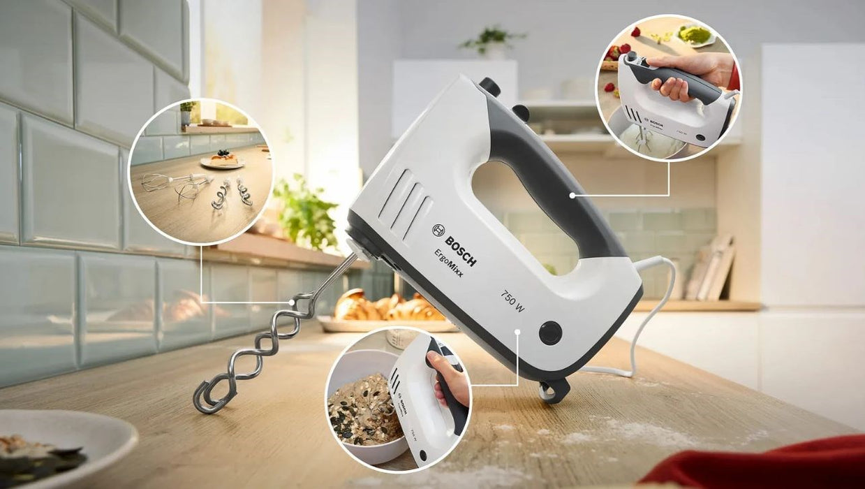 Bosch MFQ37400 mixer Hand mixer 750 W Grey, White