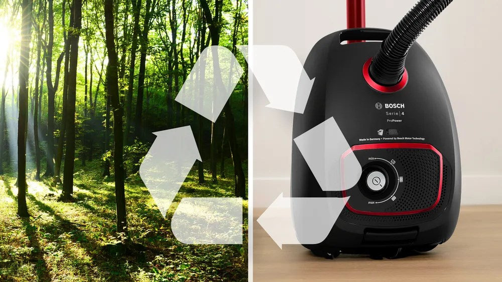 Прахосмукачка с торба Bosch Serie 4 BGB41POW1 850 W, черна