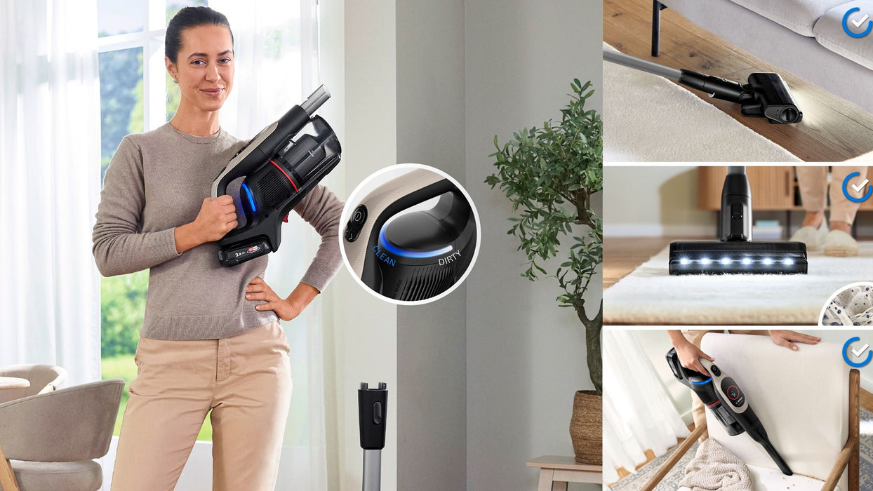 Bosch BCS931GAC прахосмукачка/електрическа метла Батерия Суха HEPA Без торба 0.4 л Графит 3 Ah