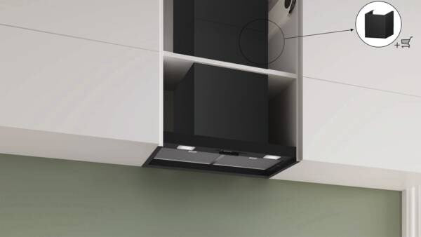 Абсорбатор Bosch Serie 2 DBB63BC60, вграден, черен, 384 м³/ч