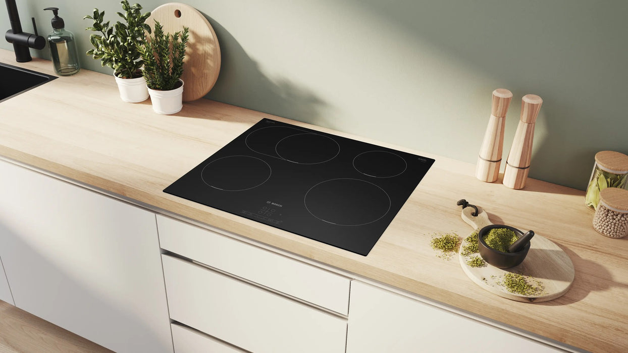 Bosch PIF61ABB5E котлон Черен Вграден 60 см Индукционен котлон със зони 4 зона(и)