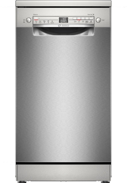 Bosch SPS2HKI02E Свободностояща съдомиялна машина 45 см, матирана стомана